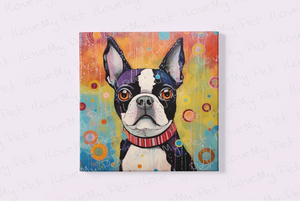 Colorful Dream Boston Terrier Framed Wall Art Poster-Art-Boston Terrier, Dog Art, Home Decor, Poster-4