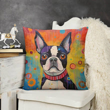 Load image into Gallery viewer, Colorful Dream Boston Terrier Plush Pillow Case-Cushion Cover-Boston Terrier, Dog Dad Gifts, Dog Mom Gifts, Home Decor, Pillows-3