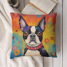 Load image into Gallery viewer, Colorful Dream Boston Terrier Plush Pillow Case-Cushion Cover-Boston Terrier, Dog Dad Gifts, Dog Mom Gifts, Home Decor, Pillows-4