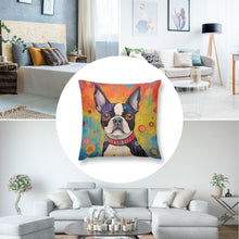Load image into Gallery viewer, Colorful Dream Boston Terrier Plush Pillow Case-Cushion Cover-Boston Terrier, Dog Dad Gifts, Dog Mom Gifts, Home Decor, Pillows-8