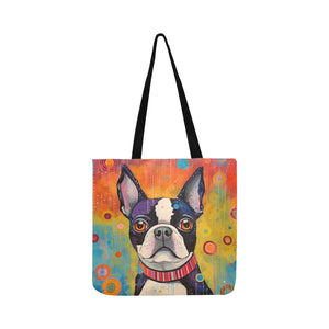 Colorful Dream Boston Terrier Shopping Tote Bag-Accessories-Accessories, Bags, Boston Terrier, Dog Dad Gifts, Dog Mom Gifts-ONESIZE-2