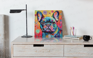 Colorful French Bulldog Tapestry Framed Wall Art Poster-Art-Dog Art, French Bulldog, Home Decor, Poster-2