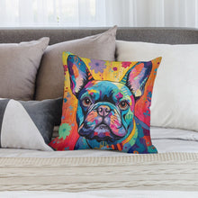 Load image into Gallery viewer, Colorful French Bulldog Tapestry Plush Pillow Case-Cushion Cover-Dog Dad Gifts, Dog Mom Gifts, French Bulldog, Home Decor, Pillows-2