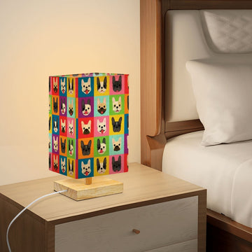 Colorful Frenchie Love Desktop Table Lamp 360x