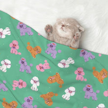 Load image into Gallery viewer, Colorful Poodles in Playful Poses Blanket for Dog-Pet Furniture-20