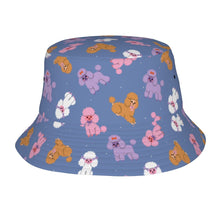 Load image into Gallery viewer, Colorful Poodles in Playful Poses Bucket Hat-Hats &amp; Caps-Blue-One Size-49