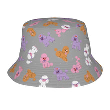 Load image into Gallery viewer, Colorful Poodles in Playful Poses Bucket Hat-Hats &amp; Caps-Gray-One Size-17