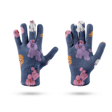 Load image into Gallery viewer, Colorful Poodles in Playful Poses Touch Screen Gloves-Accessories-Accessories, Dog Dad Gifts, Dog Mom Gifts, Gloves-11