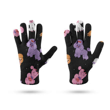 Load image into Gallery viewer, Colorful Poodles in Playful Poses Touch Screen Gloves-Accessories-Accessories, Dog Dad Gifts, Dog Mom Gifts, Gloves-13