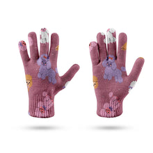 Load image into Gallery viewer, Colorful Poodles in Playful Poses Touch Screen Gloves-Accessories-Accessories, Dog Dad Gifts, Dog Mom Gifts, Gloves-7