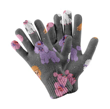 Load image into Gallery viewer, Colorful Poodles in Playful Poses Touch Screen Gloves-Accessories-Accessories, Dog Dad Gifts, Dog Mom Gifts, Gloves-8