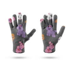 Load image into Gallery viewer, Colorful Poodles in Playful Poses Touch Screen Gloves-Accessories-Accessories, Dog Dad Gifts, Dog Mom Gifts, Gloves-9