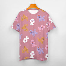 Load image into Gallery viewer, Colorful Poodles in Playful Poses Women's Cotton T-Shirt-Apparel--19
