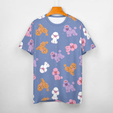 Load image into Gallery viewer, Colorful Poodles in Playful Poses Women's Cotton T-Shirt-Apparel--22