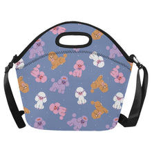 Load image into Gallery viewer, Colorful Poodles Love Neoprene Lunch Bag-CornflowerBlue-ONESIZE-21