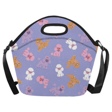 Load image into Gallery viewer, Colorful Poodles Love Neoprene Lunch Bag-CornflowerBlue_1-ONESIZE-31