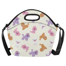 Load image into Gallery viewer, Colorful Poodles Love Neoprene Lunch Bag-Ivory-ONESIZE-1