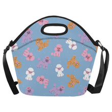 Load image into Gallery viewer, Colorful Poodles Love Neoprene Lunch Bag-LightSkyBlue-ONESIZE-16