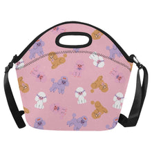 Load image into Gallery viewer, Colorful Poodles Love Neoprene Lunch Bag-Pink-ONESIZE-6