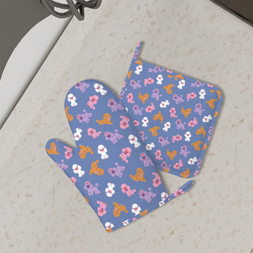 Colorful Poodles Love Oven Gloves 7 360x