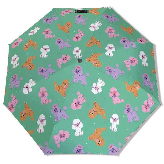 Colorful Poodles Love Umbrella-Accessories-Accessories,Dog Mom Gifts,Umbrella-1