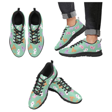Colorful Poodles Love Womens Breathable Sneakers Mint Green Us13 360x