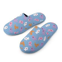 Load image into Gallery viewer, Colorful Poodles Love Women's Cotton Mop Slippers-21