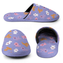 Load image into Gallery viewer, Colorful Poodles Love Women's Cotton Mop Slippers-31