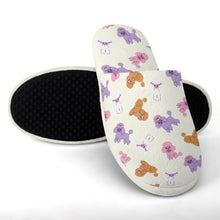 Load image into Gallery viewer, Colorful Poodles Love Women's Cotton Mop Slippers-3