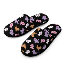 Load image into Gallery viewer, Colorful Poodles Love Women's Cotton Mop Slippers-40