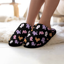 Load image into Gallery viewer, Colorful Poodles Love Women's Cotton Mop Slippers-42