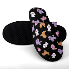 Load image into Gallery viewer, Colorful Poodles Love Women's Cotton Mop Slippers-43