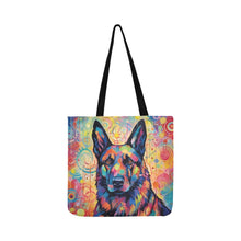 Load image into Gallery viewer, Colorful Presence German Shepherd Shopping Tote Bag-Accessories-Accessories, Bags, Dog Dad Gifts, Dog Mom Gifts, German Shepherd-2