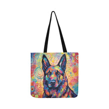 Load image into Gallery viewer, Colorful Presence German Shepherd Shopping Tote Bag-Accessories-Accessories, Bags, Dog Dad Gifts, Dog Mom Gifts, German Shepherd-1