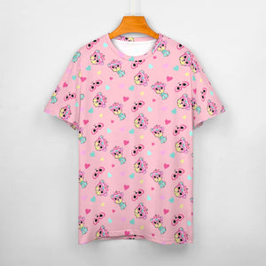 Colorful Westie Love All Over Print Women's Cotton T-Shirt - 5 Colors-Apparel-Apparel, Shirt, T Shirt, West Highland Terrier-10
