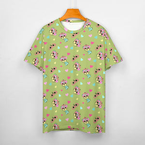 Colorful Westie Love All Over Print Women's Cotton T-Shirt - 5 Colors-Apparel-Apparel, Shirt, T Shirt, West Highland Terrier-21