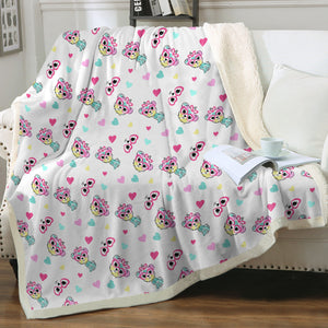 Colorful Westie Love Soft Warm Fleece Blanket-Blanket-Blankets, Home Decor, West Highland Terrier-11