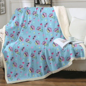 Colorful Westie Love Soft Warm Fleece Blanket-Blanket-Blankets, Home Decor, West Highland Terrier-12