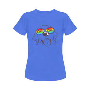 Cool Cool Golden Retriever Women's T-Shirt-Apparel-Apparel, Dogs, Golden Retriever, T Shirt-Blue-Small-5