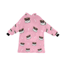 Load image into Gallery viewer, Coolest English Bulldog Love Blanket Hoodie for Women-Apparel-Apparel, Blankets-LightPink-ONE SIZE-1
