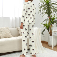 Load image into Gallery viewer, Coolest English Bulldog Love Pajamas Set for Women-S-Ivory-1