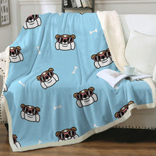 Load image into Gallery viewer, Coolest English Bulldog Love Soft Warm Fleece Blanket - 3 Colors-Blanket-Blankets, English Bulldog, Home Decor-12