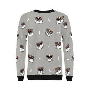 Coolest English Bulldog Love Women's Sweatshirt-Apparel-Apparel, English Bulldog, Sweatshirt-10