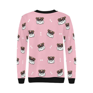 Coolest English Bulldog Love Women's Sweatshirt-Apparel-Apparel, English Bulldog, Sweatshirt-4