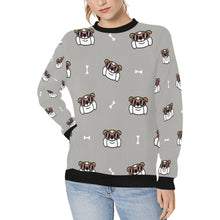 Load image into Gallery viewer, Coolest English Bulldog Love Women&#39;s Sweatshirt-Apparel-Apparel, English Bulldog, Sweatshirt-DarkGray-XS-6