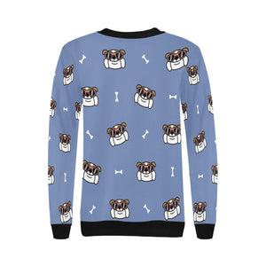 Coolest English Bulldog Love Women's Sweatshirt-Apparel-Apparel, English Bulldog, Sweatshirt-7
