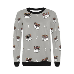 Coolest English Bulldog Love Women's Sweatshirt-Apparel-Apparel, English Bulldog, Sweatshirt-8