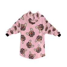 Load image into Gallery viewer, Coolest Fawn French Bulldog Love Blanket Hoodie for Women-Apparel-Apparel, Blankets-7