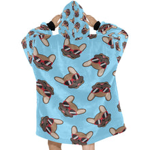 Load image into Gallery viewer, Coolest Fawn French Bulldog Love Blanket Hoodie for Women-Apparel-Apparel, Blankets-3