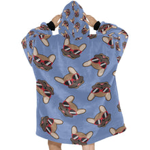 Load image into Gallery viewer, Coolest Fawn French Bulldog Love Blanket Hoodie for Women-Apparel-Apparel, Blankets-6
